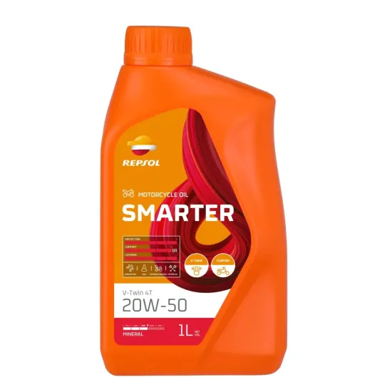 BOTELLA REPSOL SMARTER V-TWIN 4T 20W-50 1L