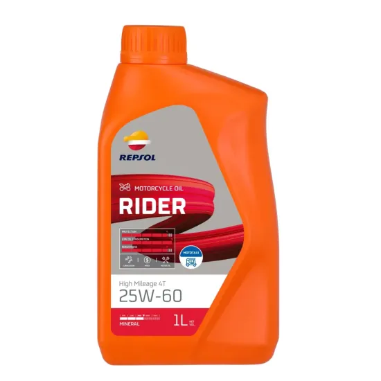 BOTELLA REPSOL RIDER HIGH MILEAGE 4T 25W-60 1L