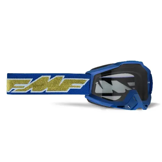 FMF POWERBOMB GOGGLE ROCKET DEEP NAVYGOLD CLEAR LENS