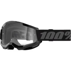 Gafas Motocross 100 strata 2 negra / lente transparente