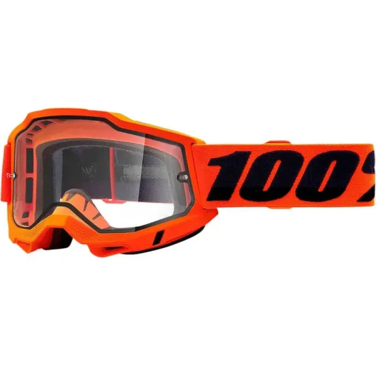 Gafas Motocross 100 strata 2 naranja / lente transparente