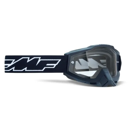 FMF POWERBOMB YOUTH (JUNIOR) GOGGLE ROCKET BLACK (ENDURO) - CLEAR LENS