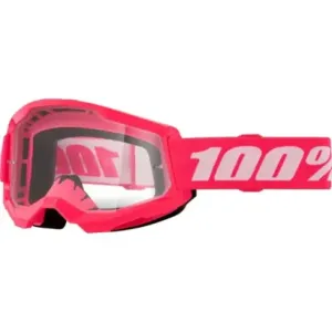 Gafas Motocross 100 strata 2 rosa / lente transparente