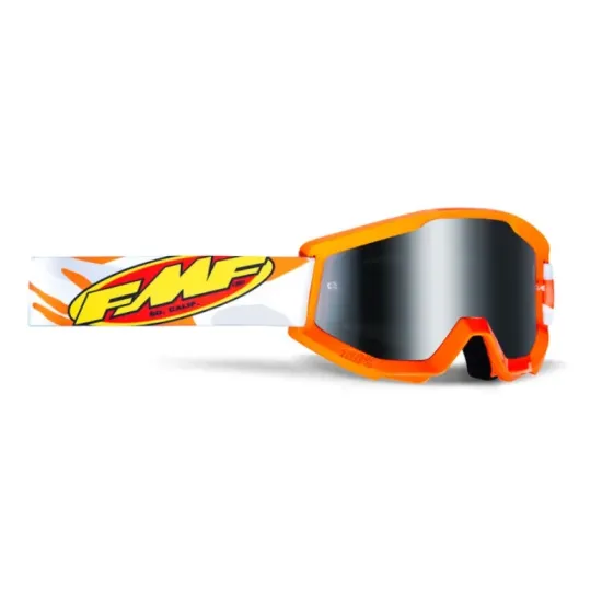 FMF POWERCORE YOUTH (JUNIOR) GOGGLE ASSAULT GREY - MIRROR SILVER