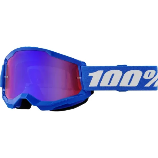 Gafas Motocross 100 strata 2 azul, rojo / lente Espejo