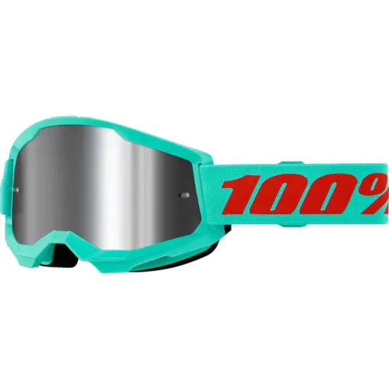 Gafas Motocross 100 strata 2 maup, plata / lente transparente