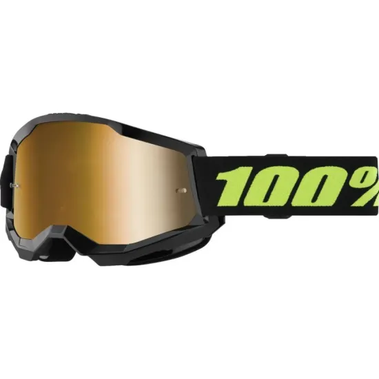 Gafas Motocross 100 strata 2 solar lente espejo naranja