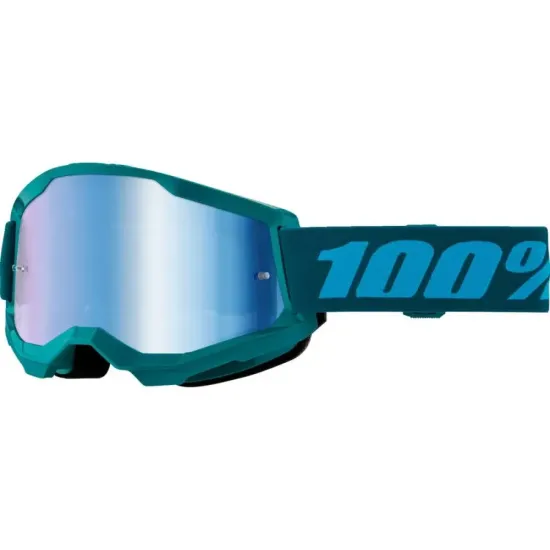 Gafas Motocross 100 Strata 2 Ston Lente Espejo Azul