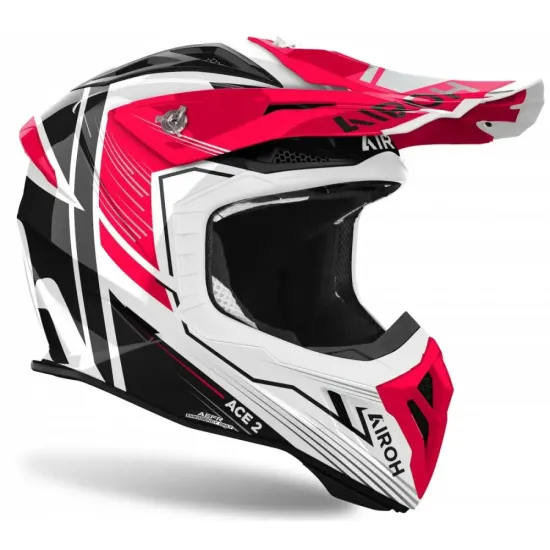 Casco Airoh aviator ace 2 engine rojo