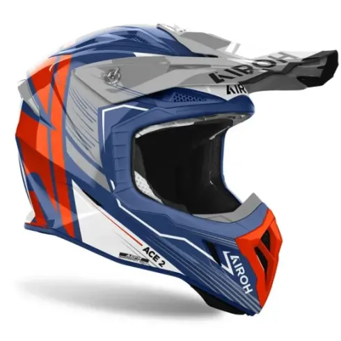 Casco Airoh Aviator ace 2 engine cerulean gloss