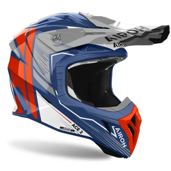 Casco Airoh Aviator ace 2 engine cerulean gloss