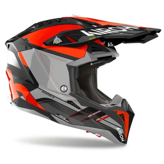 Casco Airoh Aviator 3 Saber naranja