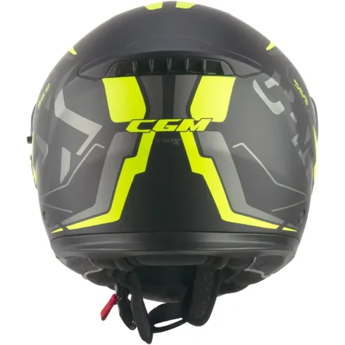 Casco moto Modular CGM 569G C-Max City Negro Giallo Fluo Opaco