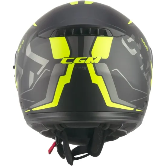 Casco moto Modular CGM 569G C-Max City Negro Giallo Fluo Opaco