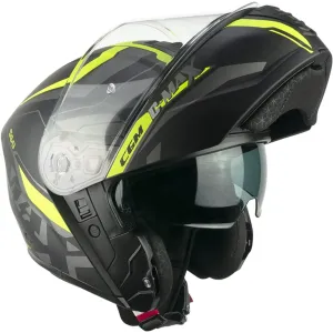 Casco moto Modular CGM 569G C-Max City Negro Giallo Fluo Opaco 2