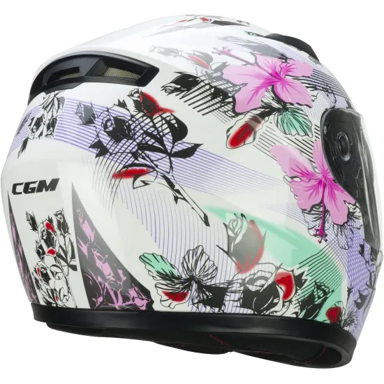 Casco moto CGM 265S Lucky Junior Music Blanco Rosa