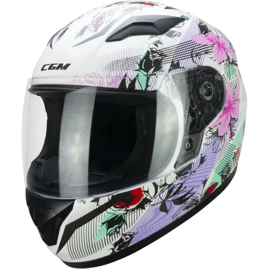Casco moto CGM 265S Lucky Junior Music Blanco Rosa
