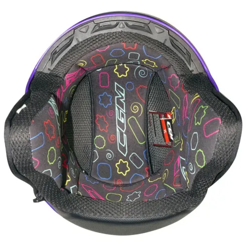 Casco moto CGM Jet 261G junior Comics Fucsia Bianco