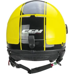 Casco moto Jet CGM 109X Globo Sport Giallo Negro Sagomata 2