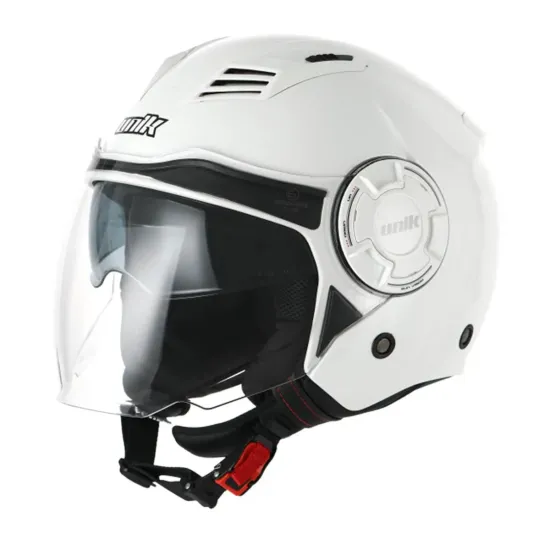 Casco moto Jet Unik Con Gafa Solar Mercury Dv, Blanco
