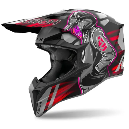 Casco Airoh Wraaap cuber rojo mate