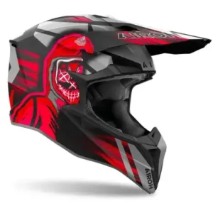 Casco Airoh Wraaap cuber rojo mate 2