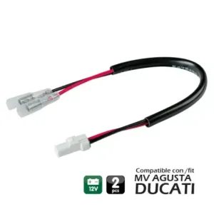 CONECTORES PARA INTERMITENTES, 2 UDS - COMPATIBLE PARA - MV AGUSTA / DUCATI (TYPE 1)