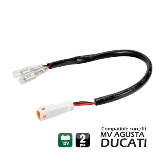 CONECTORES PARA INTERMITENTES, 2 UDS - COMPATIBLE PARA - MV AGUSTA / DUCATI (TYPE 2)