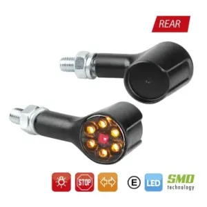 MAGNIFIER REAR, INTERMITENTES DE LED Y LUZ DE POSICIÓN/FRENO TRASERAS - 12V LED