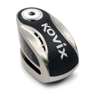 CANDADO DISCO ALARMA KOVIX (KNX6-BM) COLOR ACERO 6MM