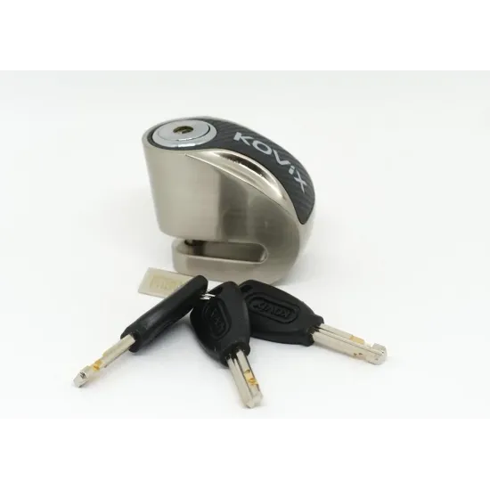 CANDADO DISCO KOVIX (KNN1-BM) COLOR ACERO INOX PIN 6MM