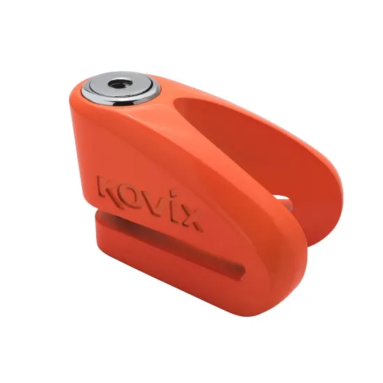 Candado disco kovix forma v color naranj