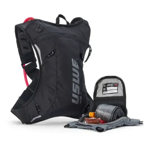 Mochila De Hidratación Uswe Raw 3 Carbon Negro
