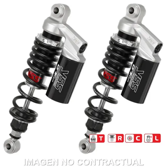 Juego Amortiguadores Traseros YSS Gas c/ Botella Honda CB 450 S