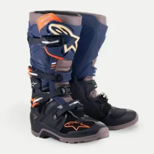 Bota Alpinestars Tech7 Enduro Drystar Azul   gris   Naranja