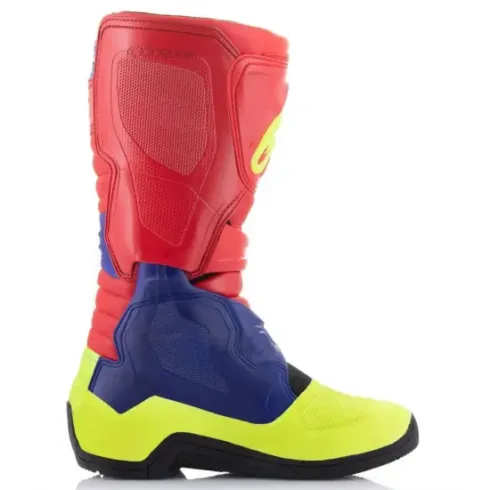 Botas Alpinestars Tech3 Rojo fluor Azul Amarillo fluor
