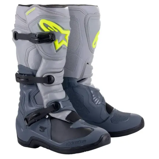 Botas Alpinestars Tech3 Gris claro   gris oscuro   amarillo