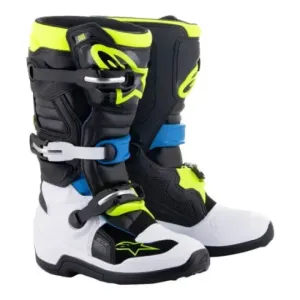 BOTAS ALPINESTARS TECH7S JUNIOR Negro Azul Amarillo Fluor
