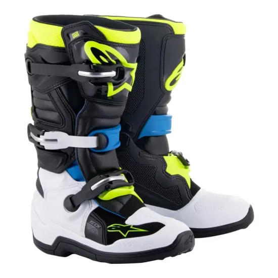 BOTAS ALPINESTARS TECH7S JUNIOR Negro Azul Amarillo Fluor