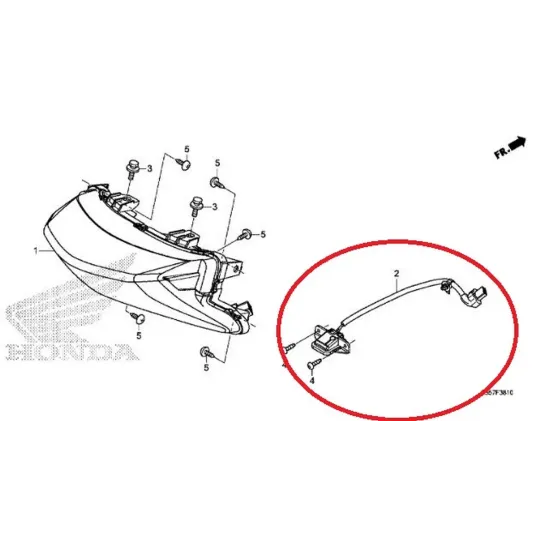 PILOTO MATRICULA HONDA 33720-K35-V01