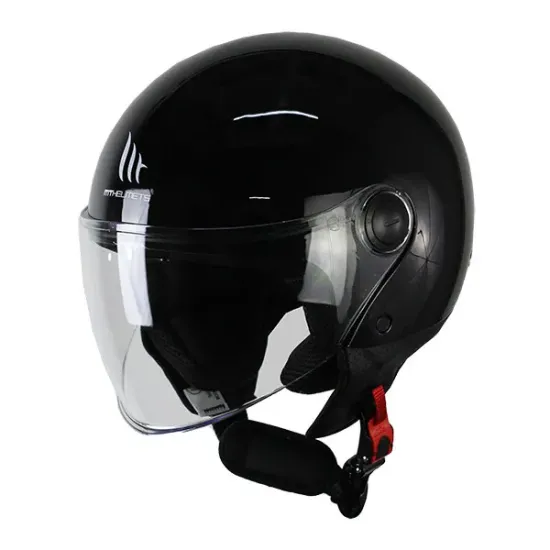 Casco Mt Street Solid 22.06 A0 Gloss Negro