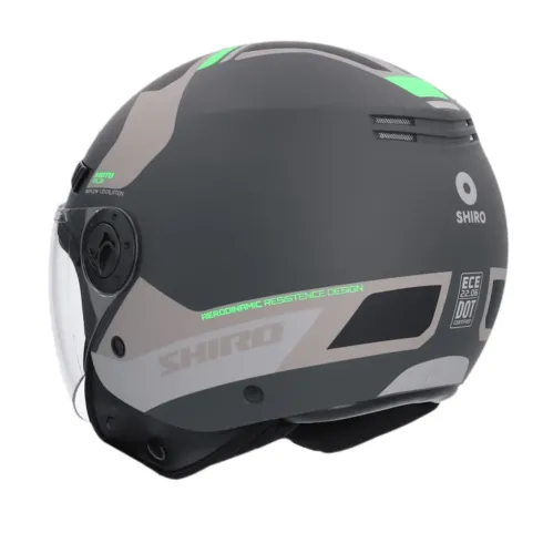 Casco Shiro Jet Kioto Kalos Gris Mate