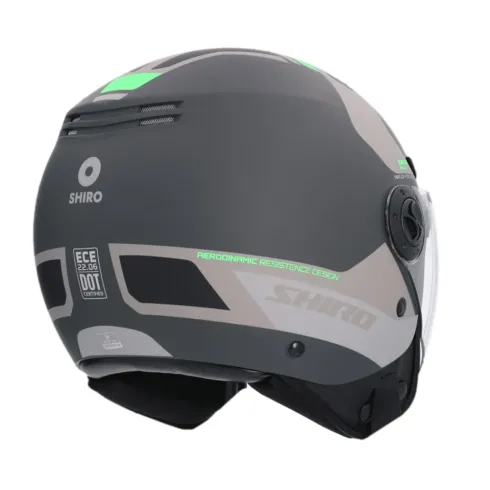 Casco Shiro Jet Kioto Kalos Gris Mate