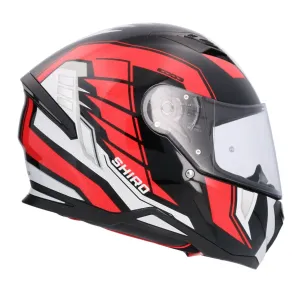 Casco Shiro Sh-890 Hunter Edge Negro Rojo 2