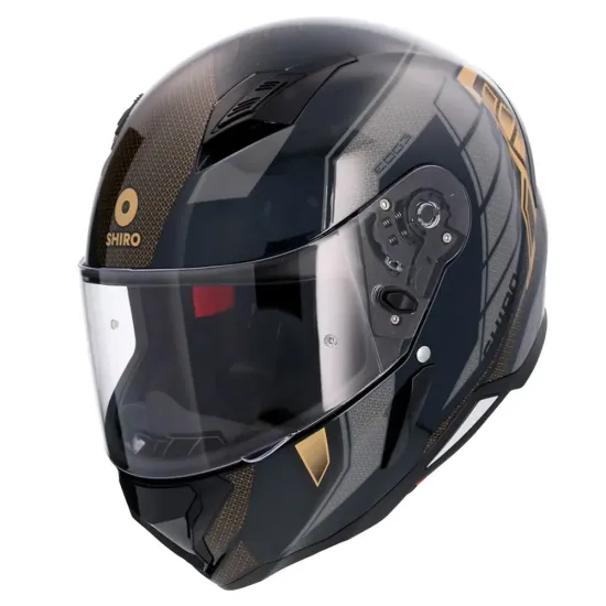 Casco Shiro Sh-890 Hunter Edge Negro Oro