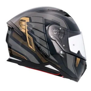 Casco Shiro Sh-890 Hunter Edge Negro Oro 2
