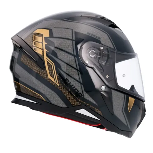 Casco Shiro Sh-890 Hunter Edge Negro Oro