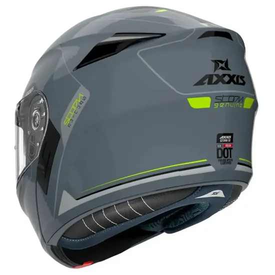 Casco Modular Axxis Storm S SV Genuine C12 Gris Mate
