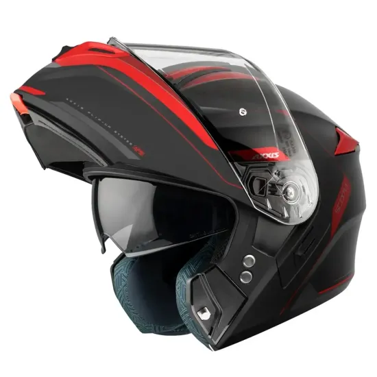 Casco Modular Axxis Storm S SV Genuine B5 Rojo Mate