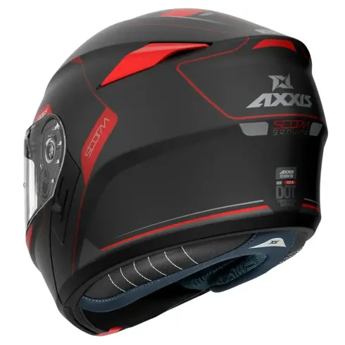 Casco Modular Axxis Storm S SV Genuine B5 Rojo Mate